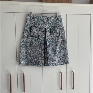 Diane Von Furstenberg Blue and Red Floral Skirt Sz 8